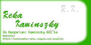 reka kaminszky business card